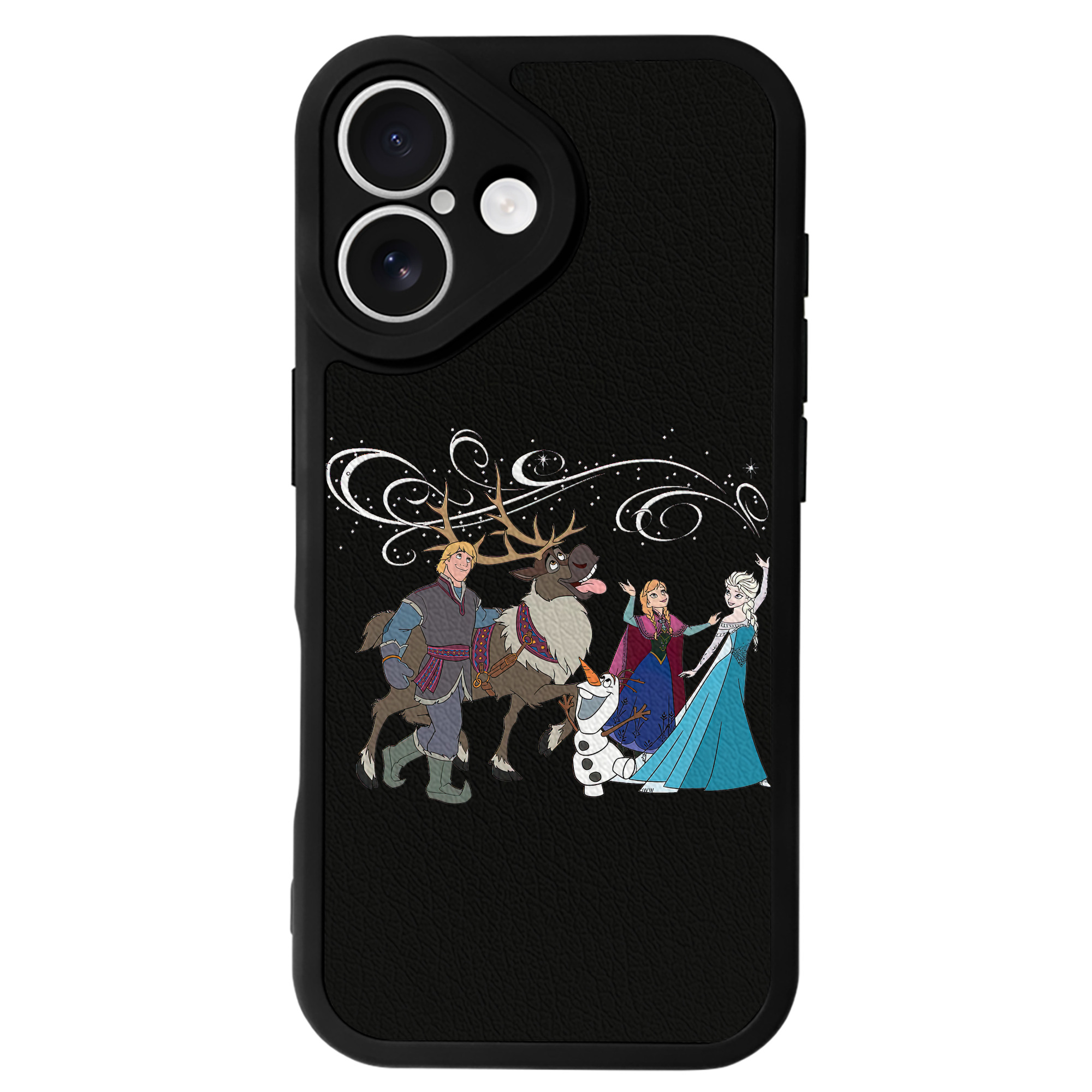 （画像用） アナと雪の女王 アンナ エルサ Frozen Anna Elsa 【iPhone 16シリーズ対応】シリコンスマホケース（レザー調） 材質：シリコン